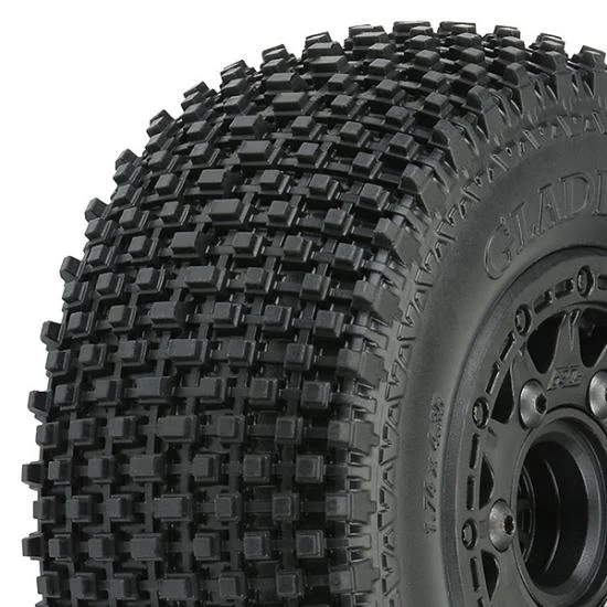ProLine Gladiator SC 2.2/3.0 M2 Tyres Mounted on Raid 6X30 Black Wheels (2) — image 1 of 10
