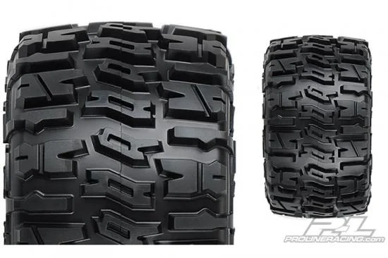 ProLine Trencher 2.8 Tyres Mounted on Black Raid 6X30 Removable Hex Wheels - 12mm Hex — image 3 of 9