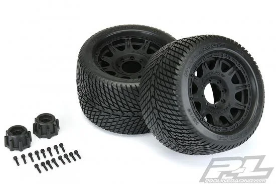 ProLine Road Rage 3.8 Tyres Mounted on Raid Black 8X32 Wheels - 17mm Hex — image 4 of 5