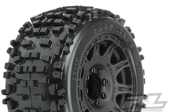 ProLine Badlands 3.8 Tyres Mounted on Raid Black 8X32 Wheels - 17mm Hex — image 10 of 11