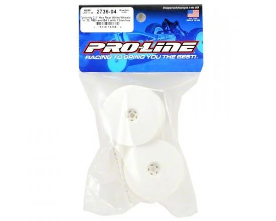 ProLine Velocity Rear 1:10 Buggy Wheels - 12mm Hex Fitting - White (2) &mdash; image 2 of 4