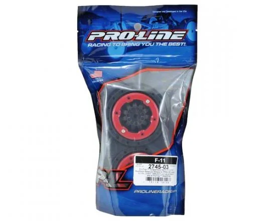 ProLine Protrac Susp. Kit F-11 2.2/3.0 Red/Black Beadloc Wheels — image 2 of 6