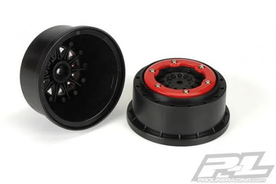 ProLine Protrac Susp. Kit F-11 2.2/3.0 Red/Black Beadloc Wheels — image 3 of 6