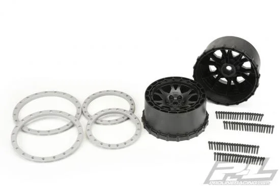 ProLine IMPULSE Pro-Loc Black Wheels with Grey Ring for Traxxas X-MAXX (2) — image 2 of 3