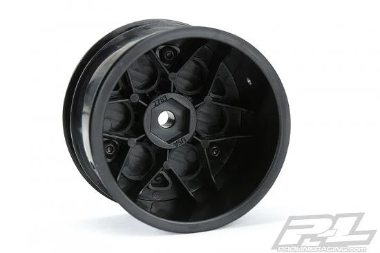 ProLine Showtime Sprint Car 2.2 Hex Black Rear Wheels (2) — image 8 of 12