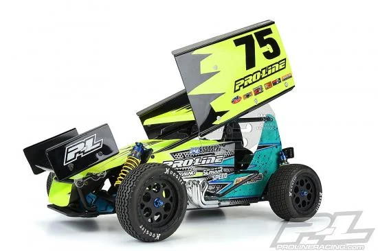 ProLine Showtime Sprint Car 2.2 Hex Black Rear Wheels (2) — image 7 of 12