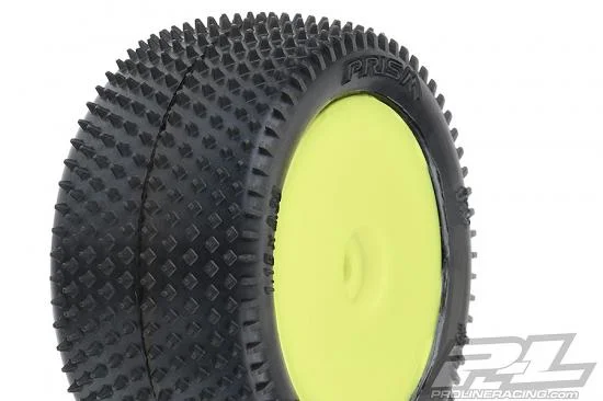 ProLine Mini-B Prism Tyres Mounted On Yellow Wheels Rear &mdash; image 10 of 11