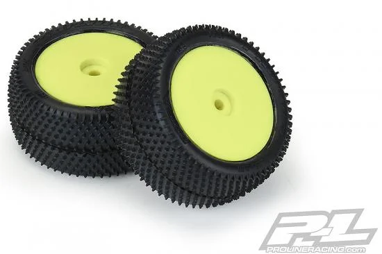 ProLine Mini-B Prism Tyres Mounted On Yellow Wheels Rear &mdash; image 8 of 11