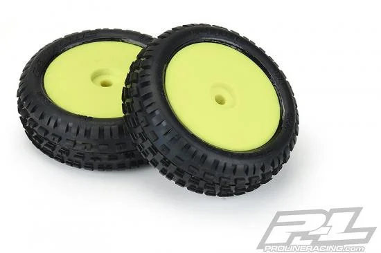 ProLine Mini-B Wedge Tyres Mounted On Yellow Wheels Front — image 8 of 11