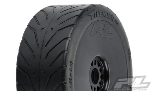 ProLine Avenger HP S3 Belted 1:8 Buggy Tyres - Mounted on Black Wheels (2) — image 1 of 5