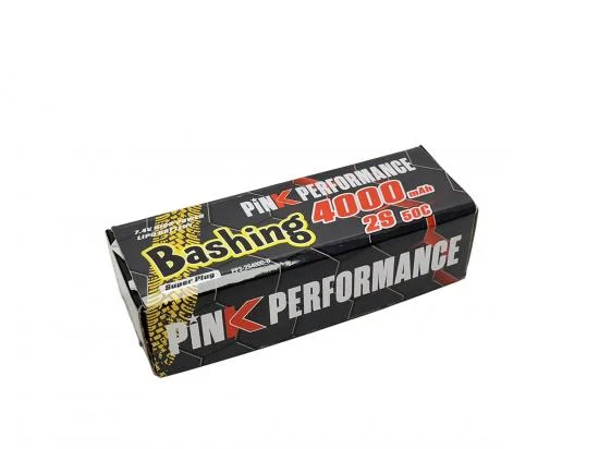 Pink Bashing LiPo 2S 7.4V-4000-50C (Deans) 139x47x25mm 240g Round — image 3 of 3