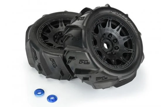 ProLine Dumont Paddle Tyres Pre Mounted on 5.7 Raid Black Wheels (2) — image 7 of 10