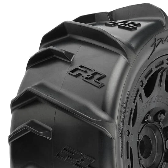 ProLine Dumont Paddle Tyres Pre Mounted on 5.7 Raid Black Wheels (2) — image 1 of 10