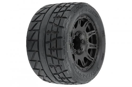 ProLine Menace HP 3.8 Belted Tyre On Raid Black 8x32 17mm Hex Wheels (2) — image 11 of 12