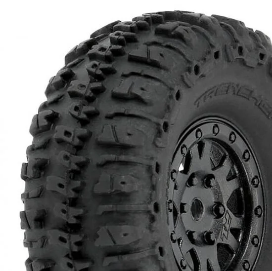 ProLine Trencher 1.0 Tyres On Mini IMPULSE Black Wheels - SCX24 — image 1 of 8