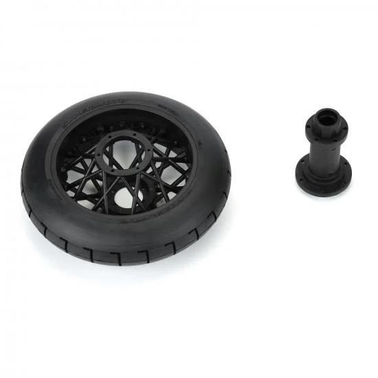 ProLine Supermoto S3 Rear Tyres Mounted on Black Losi Promoto Wheel (1) — image 1 of 6