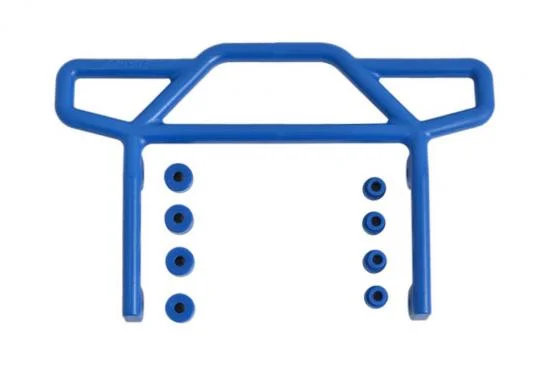 RPM Rear Bumper For Traxxas Elec Rustler 2WD - Blue — image 1 of 4
