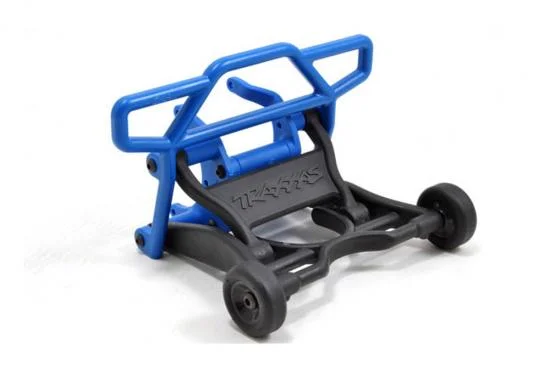 RPM Rear Bumper For Traxxas Elec Rustler 2WD - Blue — image 2 of 4