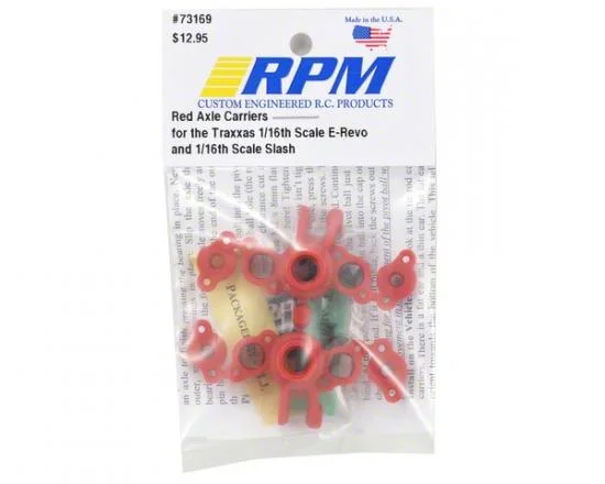 RPM Axle Carriers For Traxxas 1:16 Slash/E-REVO (Replaces TRX7034) - 1 Pair - Red — image 2 of 3