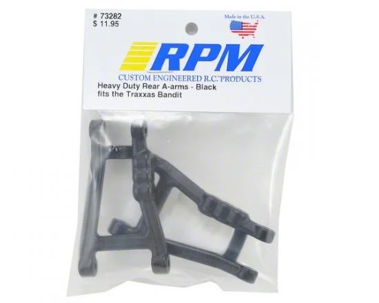 RPM Heavy Duty Rear A Arms For Traxxas Bandit - Black (Replaces 2750R) — image 2 of 3
