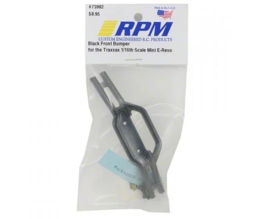 RPM Front Bumper For Traxxas 1:16 Mini E-Revo - Black &mdash; image 2 of 3