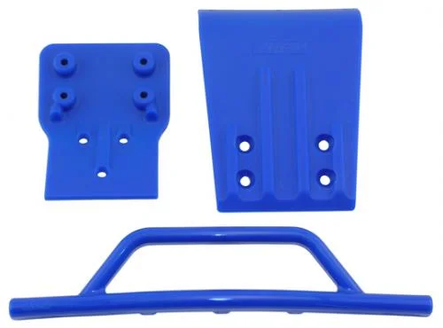 RPM Front Bumper & Skid Plate For Traxxas Slash 4X4 - Blue — image 1 of 2