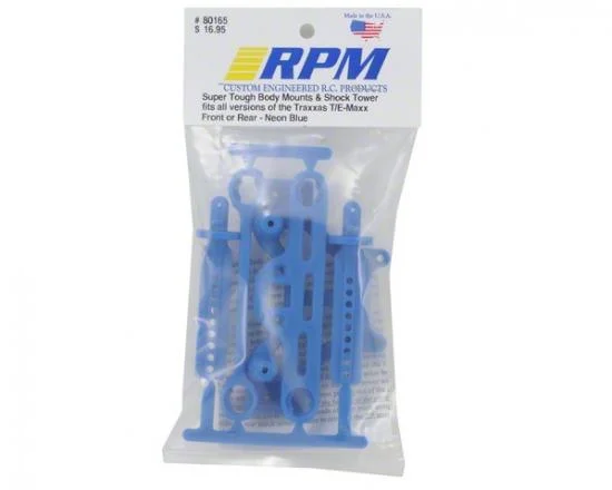 RPM Heavy Duty Shock Towers / Body Posts For T/E-MAXX - Blue (1) — image 2 of 3