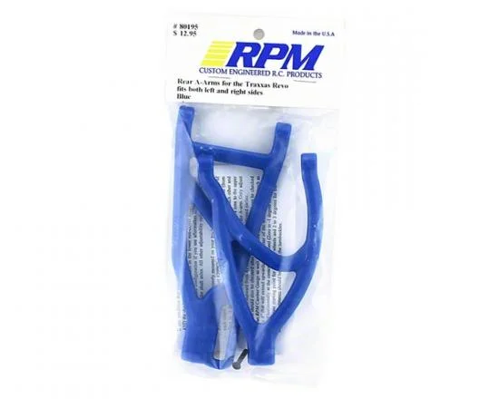 RPM Rear Arms For Traxxas REVO - 1 Upper And 1 Lower - Blue &mdash; image 2 of 3