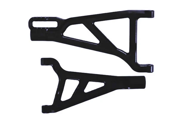 RPM Front Right Arms For Traxxas REVO - 1 Upper And 1 Lower - Black — image 4 of 4