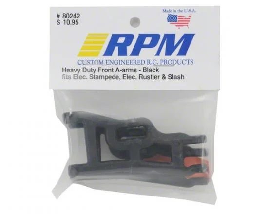 RPM Front Wishbone Arms - Fit Traxxas Slash, Rustler, Stampede (Upgrades - TRX3631) - Black — image 2 of 2