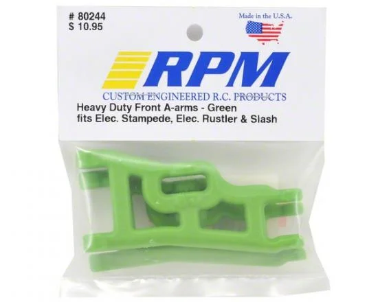 RPM Front Wishbone Arms - Fit Traxxas Slash, Rustler, Stampede (Upgrades - TRX3631) - Green — image 2 of 3