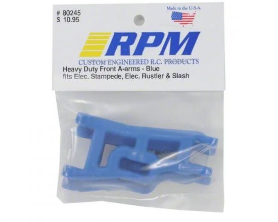 RPM Front Wishbone Arms - Fit Traxxas Slash, Rustler, Stampede (Upgrades - TRX3631) - Blue &mdash; image 2 of 2