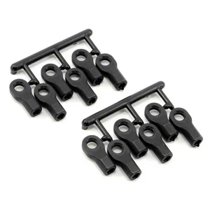 RPM Short Traxxas Rod Ends - Black (12) (Upgrade for TRX5347)