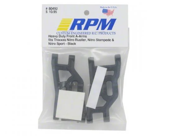 RPM Nitro Stampede/Rustler/Sport Front Arms Black — image 2 of 3