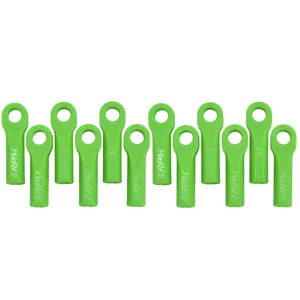 RPM Long Traxxas Rod Ends - Green (12) (Upgrade for TRX5525)