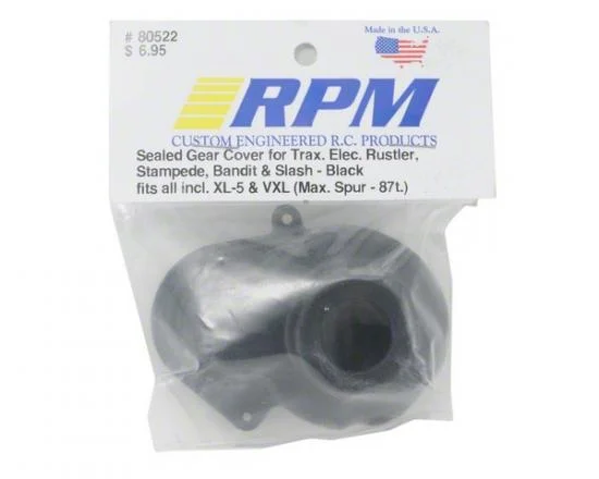 RPM Gear Cover For Traxxas Rustler, Stampede, Bandit and Slash - Black — image 2 of 2
