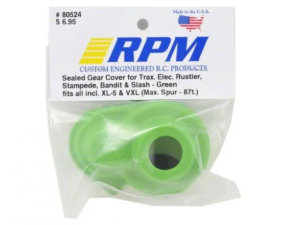 RPM Gear Cover For Traxxas Rustler, Stampede, Bandit and Slash - Green — image 2 of 2