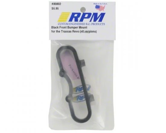 RPM Front Bumper Mount For Traxxas REVO - Black — image 2 of 3