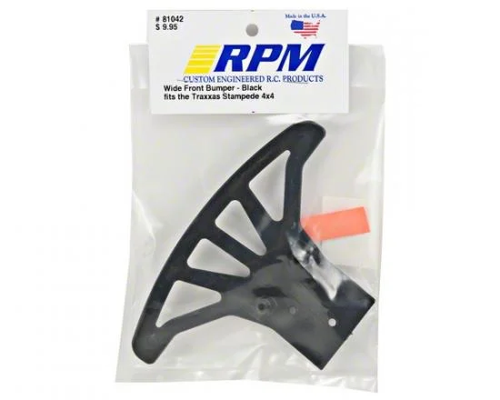 RPM Wide Front Bumper for Traxxas Stampede 4x4 - Black — image 2 of 2