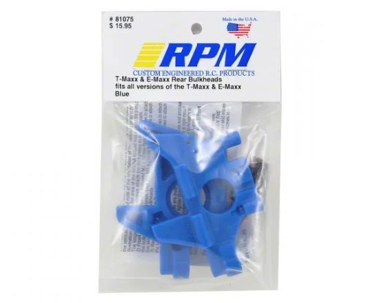 RPM T/E-MAXX Rear Bulkheads - Blue &mdash; image 2 of 3