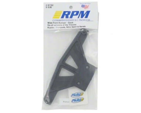 RPM Wide Front Bumper - Traxxas Rustler, Stampede, Sport And Bandit - Black — image 2 of 3
