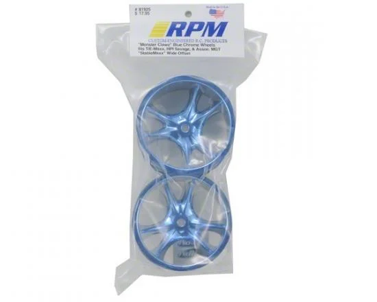 RPM T-MAXX/Sav./Mgt Monster Clawz Wide Blue Chrome Wheels &mdash; image 2 of 2