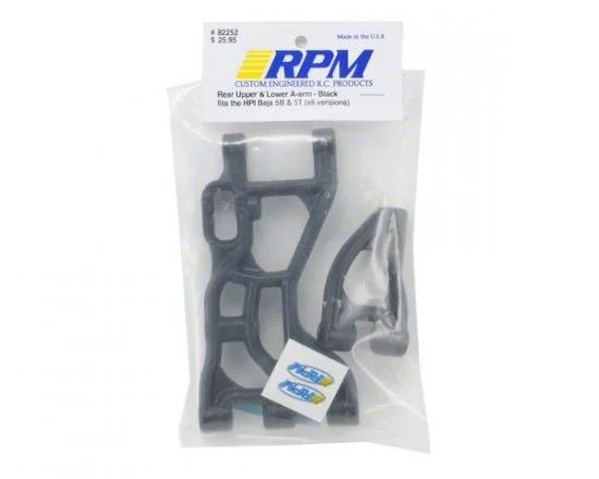 RPM Super Tough Rear Upper And Lower A Arms For HPI Baja - Black — image 2 of 3