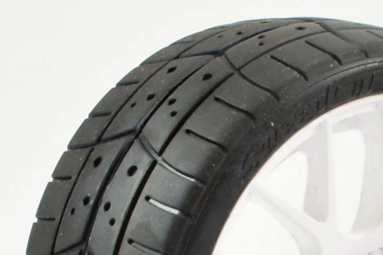Sweep 1:8 GT Tread 45 Degree Belted Tyres on White EVO16 17mm Hex Wheels (2) &mdash; image 5 of 6