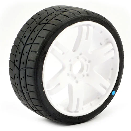 Sweep 1:8 GT Tread Belted Tyres on White 6IX 17mm Hex Wheels (2)