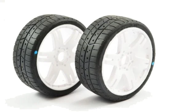 Sweep 1:8 GT Tread Belted Tyres on White 6IX 17mm Hex Wheels (2) — image 4 of 6