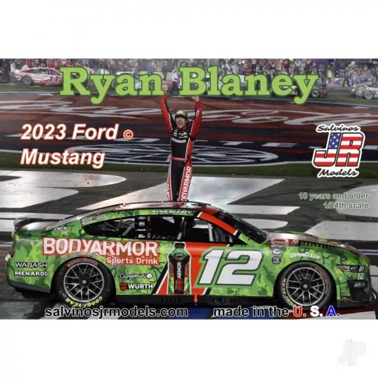 Salvinos JR Models 1:24 Team Penske 2023 Ryan Blaney Ford Mustang 600 Winner — image 1 of 2