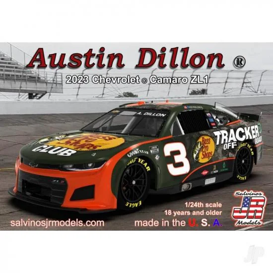 Salvinos JR Models 1:24 Richard Childress Racing Austin Dillon Camaro Bass Pro Shop — image 1 of 2