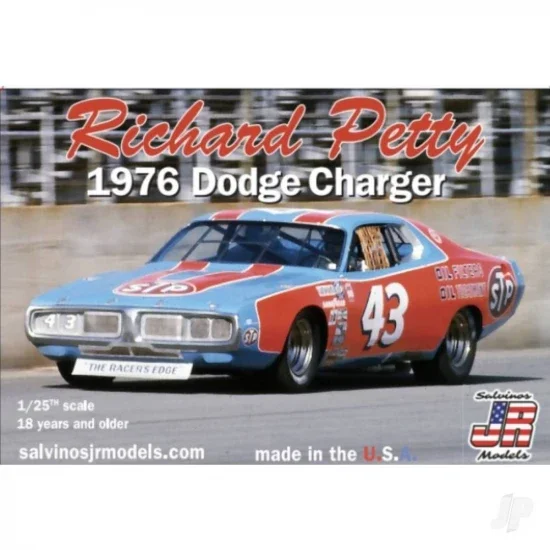 Salvinos JR Models 1:24 Richard Petty 1976 Dodge Charger with Vinyl Wrap Decals — image 1 of 2