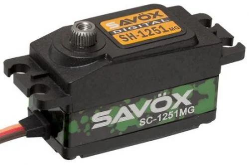 Savox SC1251MG Low Profile Metal Gear Servo - 9.0Kg/cm - 0.09 Sec — image 1 of 4